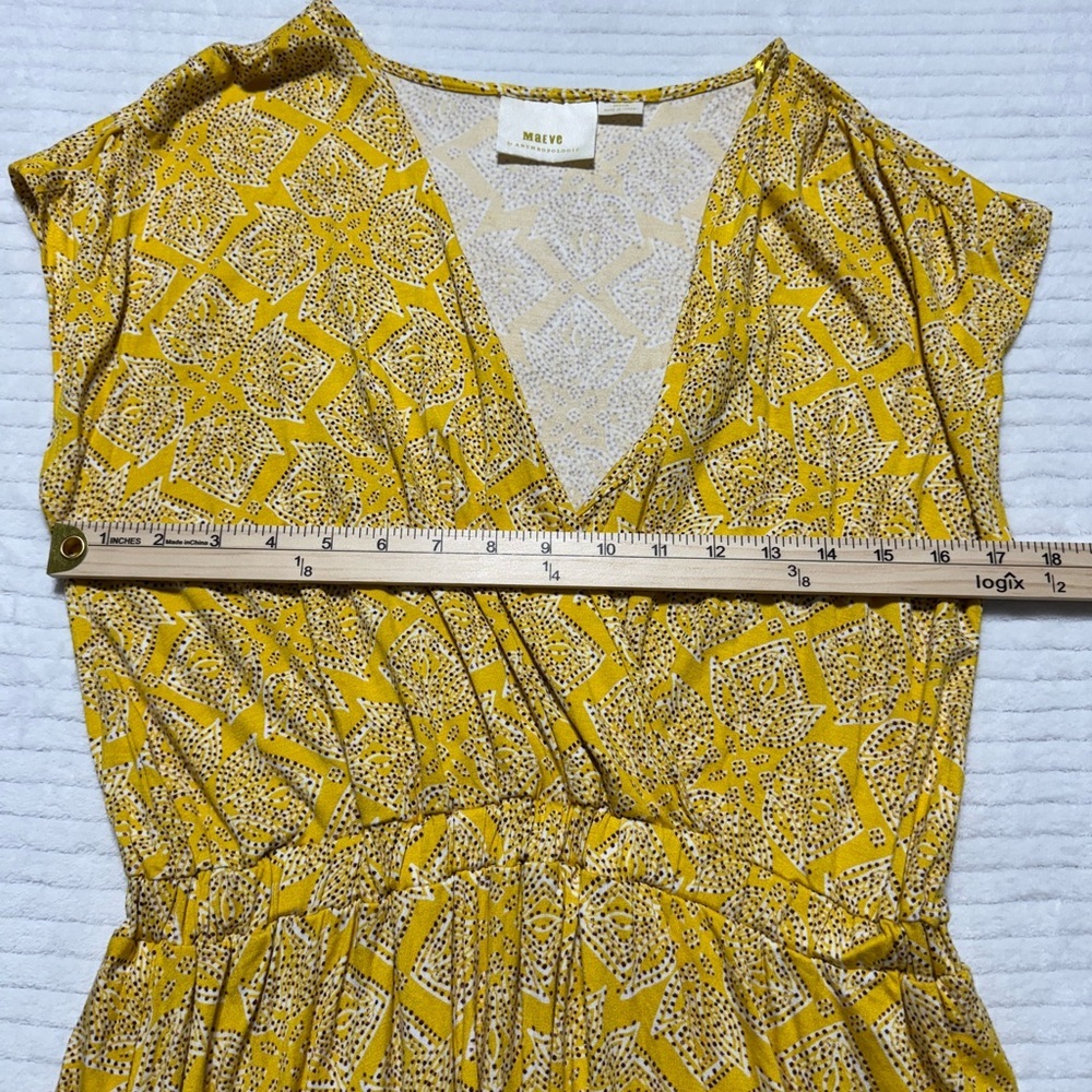 Anthropologie Mustard Asymmetrical Dress - Picture 3 of 9